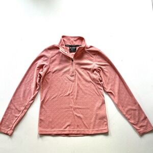 Killtec Women's Fleece Pullover 8 Pink 1/4 Zip Long Sleeve Outdoor Activewear